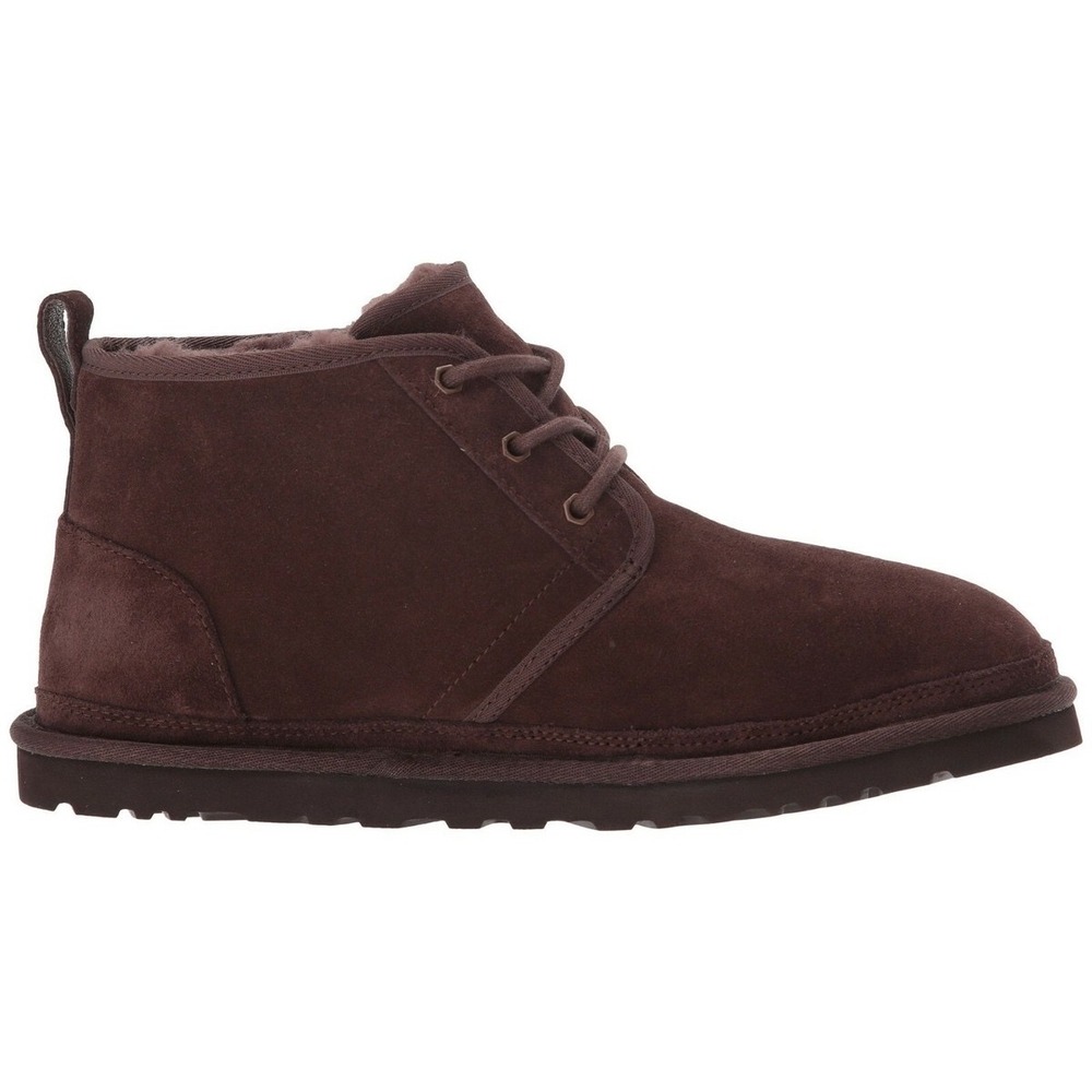 UGG Neumel Chocolate Brown Suede Lace Up Ankle Boots 3236 Womens 12 Mens 11